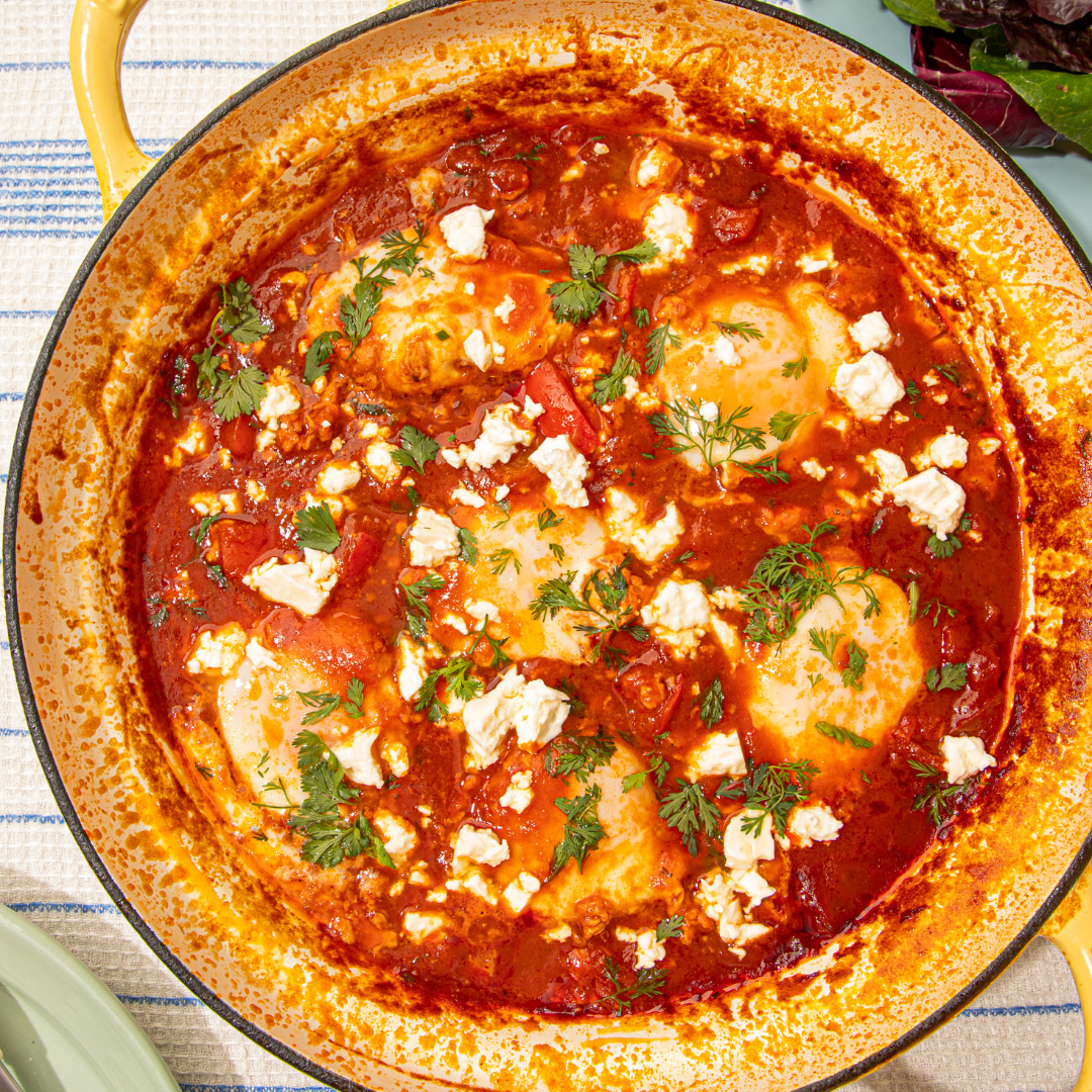 Shakshuka in a dutch oven.