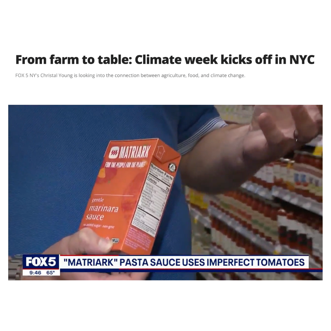 Matriark pasta sauce on Fox5 segment